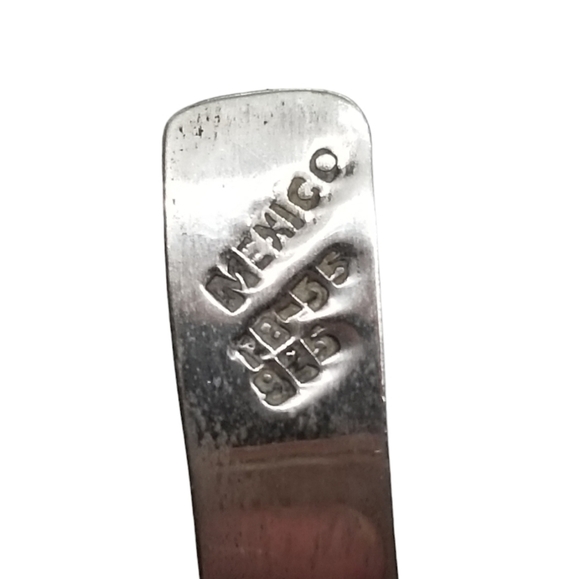 VINTAGE TAXCO 1955 STERLING SILVER GEOMETRIC COLLAR STYLE STATEMENT NECKLACE - Picture 6 of 6